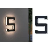 shumee SOLAR LED fasadna svetilka hišna številka 5 3000K IP44 zamenljiva baterija/črna