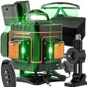 DEXXER aku. 16 linijski zeleni gradbeni laserski nivelir 4D 2x 2400mah LL47P LL47P