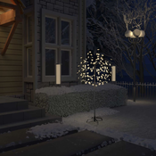shumee Božično drevesce s 120 LED lučkami beli češnjevi cvetovi 150 cm