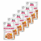Brit Care Cat Fillets in Gravy Savory Salmon 6x85 g