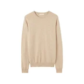 GOBI Cashmere Pulover Womens Essential Cashmere Crewneck Sweater šampanjec