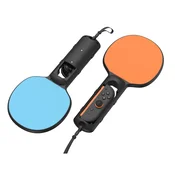 Nikcorp Ergonomski teniski reket za Joy-Con kontrolere, set 2 komada, dodatak za Nintendo Switch i Switch OLED, ultralaki držaci za sportske igre, narancasta i plava boja, brza montaža, poboljšana preciznost