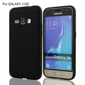 Candy tanek silikonski ovitek za Samsung Galaxy J1 2016 J120, črn