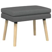 Vidaxl Dvojna klop Temno siva 60 x 40 x 46 cm Blago