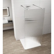ESCA CHROME Enodelna steklena plošča za prho, prostostoječa, steklo Flute, 1200 mm - Polysan - ESCA - 36 - Enostranski zaslon Walk - 1200 - 2100 - 8 - 14