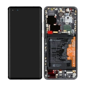 Huawei Mate 40 Pro NOH-NX9 - LCD zaslon + steklo na dotik + okvir + baterija (Black) - 02353YMT Genuine Service Pack