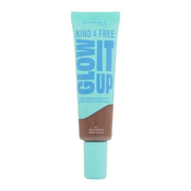 Rimmel London Kind & Free Glow It Up Moisturising Skin Tint puder normalna koža 30 ml odtenek 601 Soft Chocolate