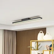 Lucande Smart LED stropna svetilka Leicy črna 10 cm RGB CCT - Dnevna soba/jedilnica - Sodobni - črna, bela - Kovina