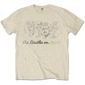The Beatles Outline Faces On Apple Sand XL Majica