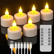 SoulBay – 6 polnilnih LED čajnih svečk