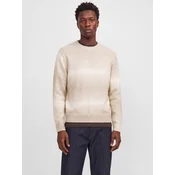 JACK & JONES Pulover JORTORONTO greige/svetlo siva