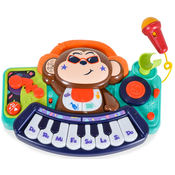 Djecja igracka Hola Toys - Mini klavir s mikrofonom, DJ Monkey