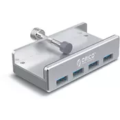 ORICO USB hub s 4 vhodi, USB 3.0, zaponka, aluminij, ORICO MH4PU