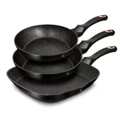 Berlingerhaus Komplet 3 granitnih posod black rose bh-6156