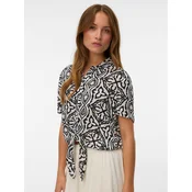 VERO MODA Bluza VMMENNY  ecru / črna