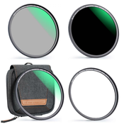 K&F 82mm Magnetic 3pcs Filter Kit, MCUV+CPL+ND1000+Filter Ring, HD, Waterproof, Anti Scratch, Green