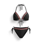Cupshe Bikini Triangle črna