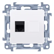 Enojna računalniška vtičnica RJ45 Simon 10 C51.01/11 bela
