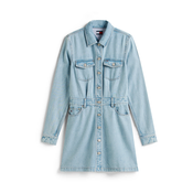 Tommy Jeans Dolga srajca moder denim