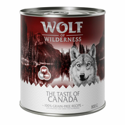 Ekonomično pakiranje Wolf of Wilderness The Taste Of 12 x 800 g - NOVO: The Outback - piletina, govedina, KLOKAN