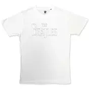 The Beatles Drop T Embroidered (Embellished) White S Majica