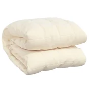 Vidaxl Obtežena odeja svetlo krem 235x290 cm 15 kg blago