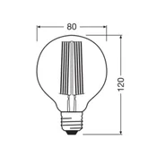 OSRAM LED Vintage 1906, G80, E27, 5,8 W, zlata, 2.200 K, zatemnitev. - zlato - Steklo