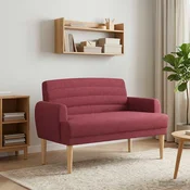 Dvojnica s gumbi Vinorodna rdeča 116 x 67 x 80 cm Blago