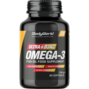 BodyWorld Ultra+D3K2 Omega-3 90 kapsul