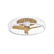 Mantra Iluminación LED stropni ventilator NATURE, aplikacija CCT, bela/bukova - Dnevna soba/jedilnica - bel, bukov - Plastika