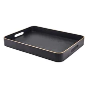 GenWare servirni pladenj, lesen furnir, črn, 60 mm, dolžina: 455 mm, širina: 460 mm