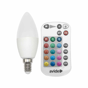 SMART LED sijalka E14 5.5W RGB+W 2700K z daljincem