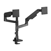 ACT AC8343 dvojna roka za monitor Office Premium s plinsko vzmetjo, nameščeno na drog do 49 (20kg)