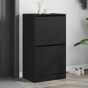 Ormaric za cipele s 2 preklopne ladice crni 60 x 42 x 108 cm