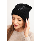 Kesi Womens winter hat with wool in a loose fit K442 black