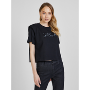 Black womens T-shirt with shoulder pads KARL LAGERFELD - Women