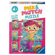 Puzzle Mix&Match: Morske deklice in morske pošasti 3x24 kosov