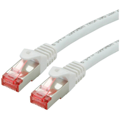 ROLINE Roline 21.15.2664 RJ45 omrežni kabel\, Patch kabel CAT 6 S/FTP 1.50 m bela\, črna 1 kos, (20415149)
