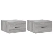 Vidaxl Stenska nočna omarica 2 kosa siva sonoma 35x35x20 cm