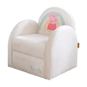 Peppa Pig djecja fotelja s naslonima za ruke Beige Velvet