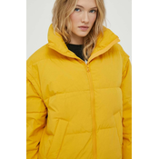 Pernata jakna United Colors of Benetton za žene, boja: žuta, za zimu, oversize