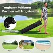 Northix 4 x 4 m gazebo vrtni paviljon z mrežastimi stranskimi stenami UV zaščita 50+ siva