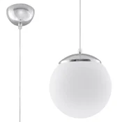 Sollux SL.0263 - Luster na sajli UGO 1xE27/15W/230V precnik 20 cm bela/sjajni hrom