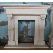 Casa Padrino luxury baroque marble fireplace surround white 165 x H. 153 cm