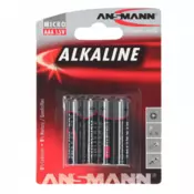 ANSMANN Ansmann LR03 Red-Line micro (AAA)-baterija alkalno-manganov  1.5 V 4 kos, (20476084)