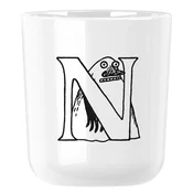 Plastični lonček MOOMIN ABC 200 ml, črka N, bela, RIG-TIG