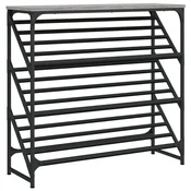 Vidaxl Regal za čevlje siva sonoma 90x30x85 cm inženirski les