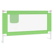 Vidaxl Posteljno varovalo za malčke zeleno 140x25 cm blago