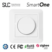 The Light Group SLC SmartOne AC stensko zatemnilno stikalo 250W ZigBee - bela - Plastika