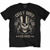 Guns N Roses Majica Top Hat, Skull & Pistols Las Vegas Unisex Black XL